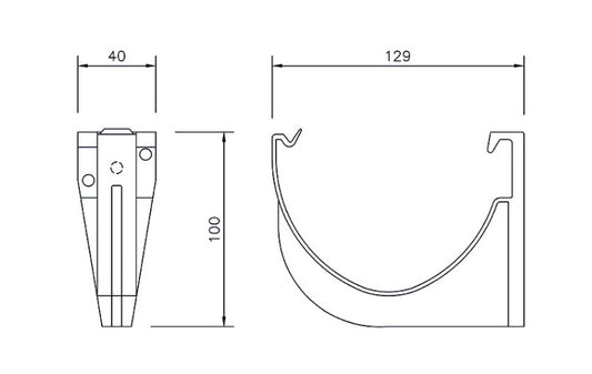 FloPlast Deepflow / Hi-Cap 115mm Fascia Bracket Brown