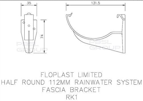 Half round Gutter Fascia Brackets Brown