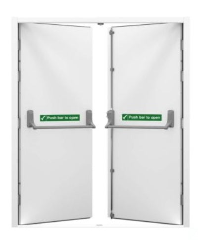 Double Fire Exit Door in a range of sizes. - Atlantic Steel Buildings | UK Company No. 06234005