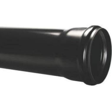 FloPlast Industrial/ Xtraflo Downpipe Single Socket - 110mm x 3mtr Black - Atlantic Steel Buildings | UK Company No. 06234005