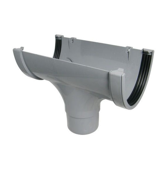 FloPlast Industrial/ Xtraflo Gutter Running Outlet - for 110mm Downpipe 170mm Grey - Atlantic Steel Buildings | UK Company No. 06234005