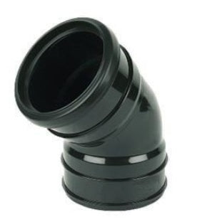 FloPlast Industrial/ Xtraflo Downpipe Solvent Weld 45 degree Offset Bend Top - 110mm Black (Copy) - Atlantic Steel Buildings | UK Company No. 06234005