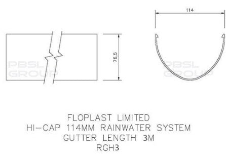 FloPlast Deepflow/ Hi-Cap Gutter Union Bracket - 115mm x 75mm Brown