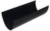 FloPlast Deepflow/ Hi-Cap Gutter - 115mm x 75mm x 3mtr Black - Atlantic Steel Buildings | UK Company No. 06234005