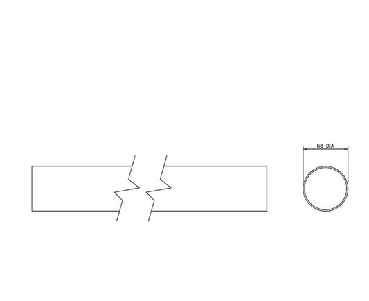 FloPlast Deepflow / Hi-Cap 68mm Downpipe Brown 2.5m
