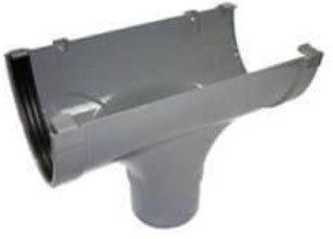 FloPlast Deepflow /  Hi-Cap Running Outlet 115mm x 75mm Grey