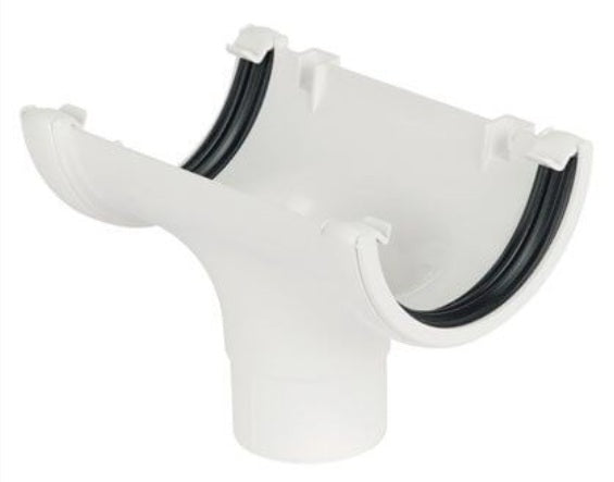 FloPlast Deepflow /  Hi-Cap Running Outlet 115mm x 75mm White