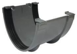 FloPlast Deepflow/ Hi-Cap Gutter Union Bracket - 115mm x 75mm Grey