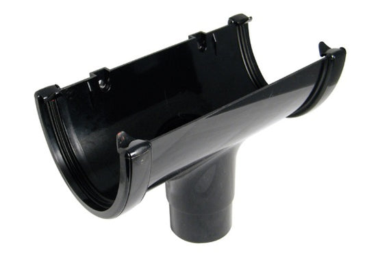 FloPlast Deepflow /  Hi-Cap Running Outlet 115mm x 75mm  Black - Atlantic Steel Buildings | UK Company No. 06234005