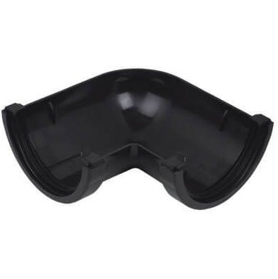 FloPlast Half Round Gutter Angle - 90 Degree x 112mm Black