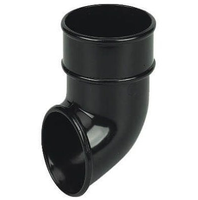 FloPlast Half Round Downpipe Shoe - 68mm Black