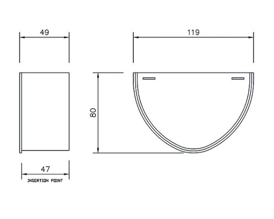 FloPlast Deepflow / Hi-Cap 115mm Internal Stopend Brown