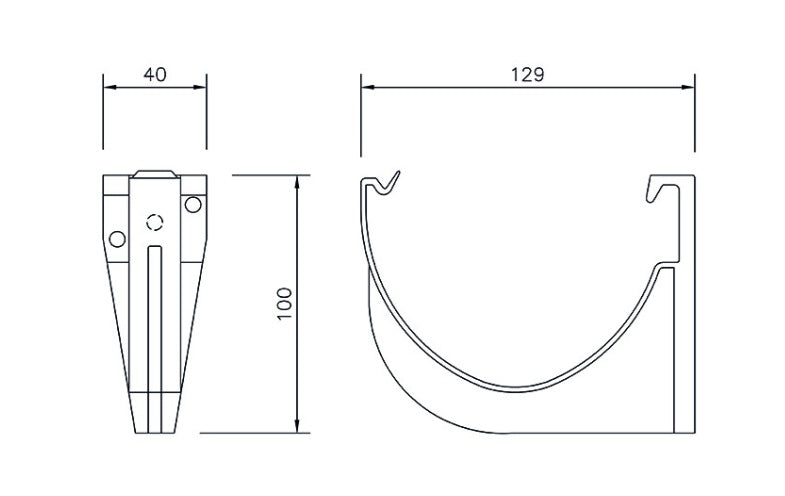 FloPlast Deepflow / Hi-Cap 115mm Fascia Bracket White
