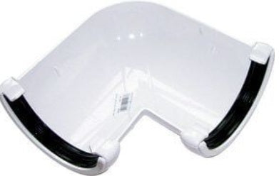 FloPlast Half Round Gutter Angle - 90 Degree x 112mm White