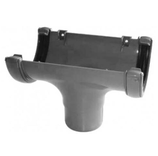 Half Round Gutter Running Outlet 112mm - Anthracite