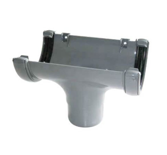 Half Round Gutter Running Outlet 112mm - Grey - Atlantic Steel Buildings | UK Company No. 06234005