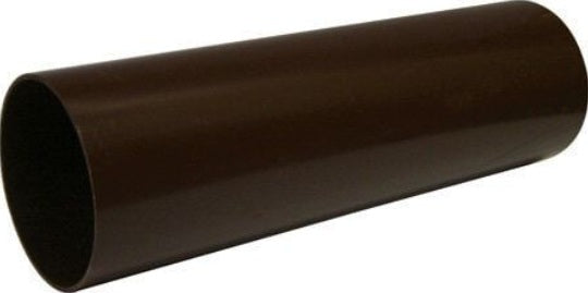 Half Round Gutter Downpipe  Brown 68mm  5.5m long