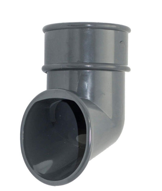FloPlast Half Round Downpipe Shoe - 68mm Anthracite - Atlantic Steel Buildings | UK Company No. 06234005