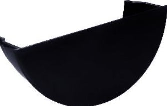 Floplast Half Round Gutter Anthracite  Internal Stopend 112mm - Atlantic Steel Buildings | UK Company No. 06234005