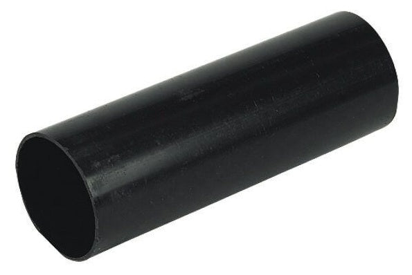 Half Round Gutter Downpipe  Black 68mm  4m long