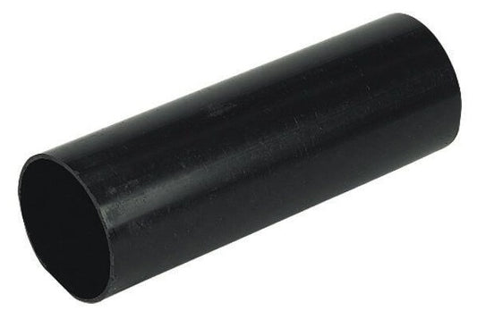 Half Round Gutter Downpipe  Black 68mm  5.5m long