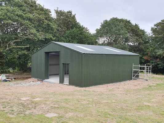 Single Garage 10 metre x 8 metre by 3 metre eaves and 3.706 metre ridge - Atlantic Steel Buildings | UK Company No. 06234005