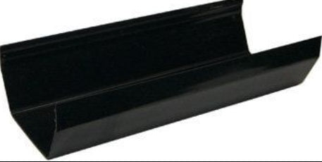 FloPlast Square Gutter - 114mm x 2mtr Black – atlanticsteelbuildings.co.uk