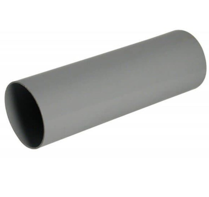 Half Round Gutter Downpipe Grey 68mm 5.5m long - Atlantic Steel Buildings | UK Company No. 06234005