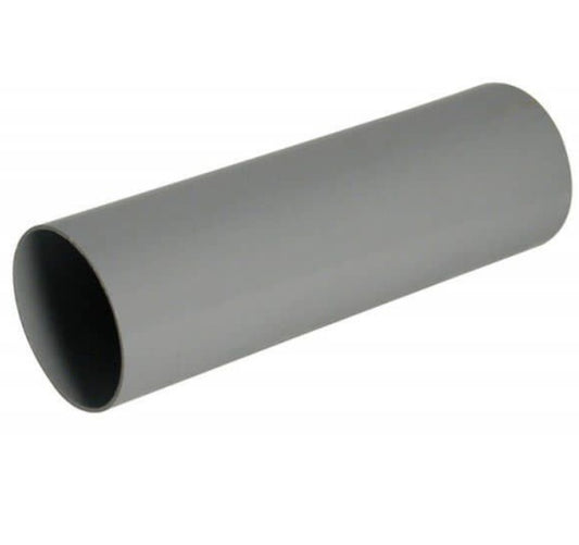 Half Round Gutter Downpipe Grey 68mm 5.5m long - Atlantic Steel Buildings | UK Company No. 06234005