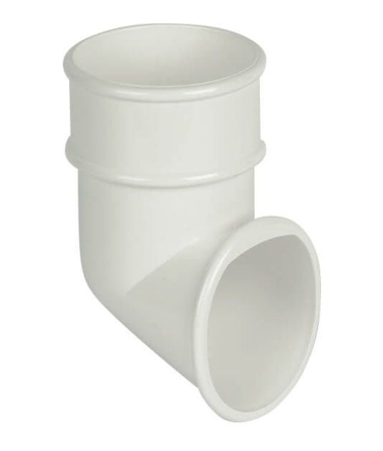 FloPlast Half Round Downpipe Shoe - 68mm White - Atlantic Steel Buildings | UK Company No. 06234005