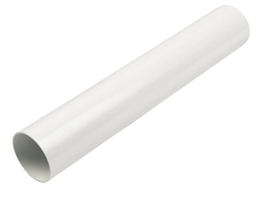 Half Round Gutter Downpipe White 68mm 5.5m long - Atlantic Steel Buildings | UK Company No. 06234005