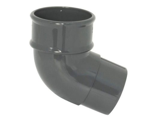 FloPlast Half Round Downpipe Offset Bend - 112.5 Degree x 68mm Anthracite
