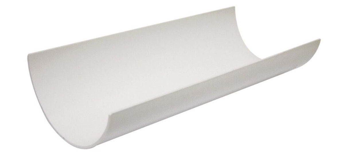 Half Round Gutter 2m White - Atlantic Steel Buildings | UK Company No. 06234005